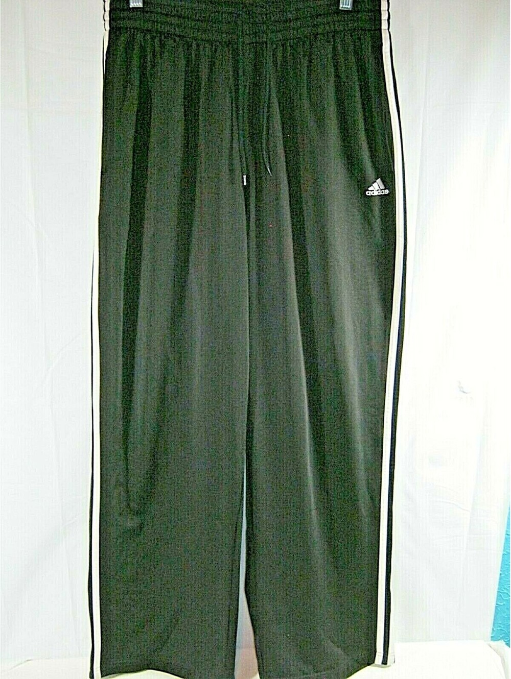 Men's Adidas Track, Athletic Sweat Pants Size Large Black Workout Play (R22)